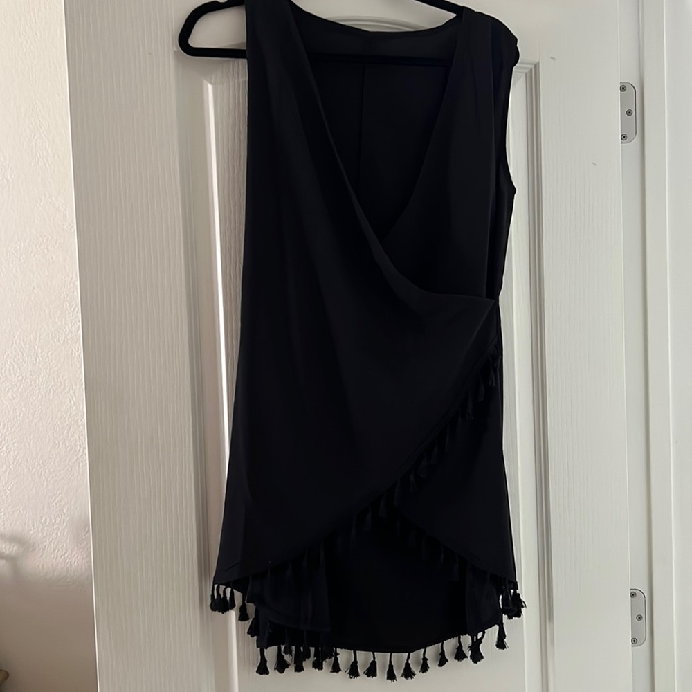 Black wrap dress